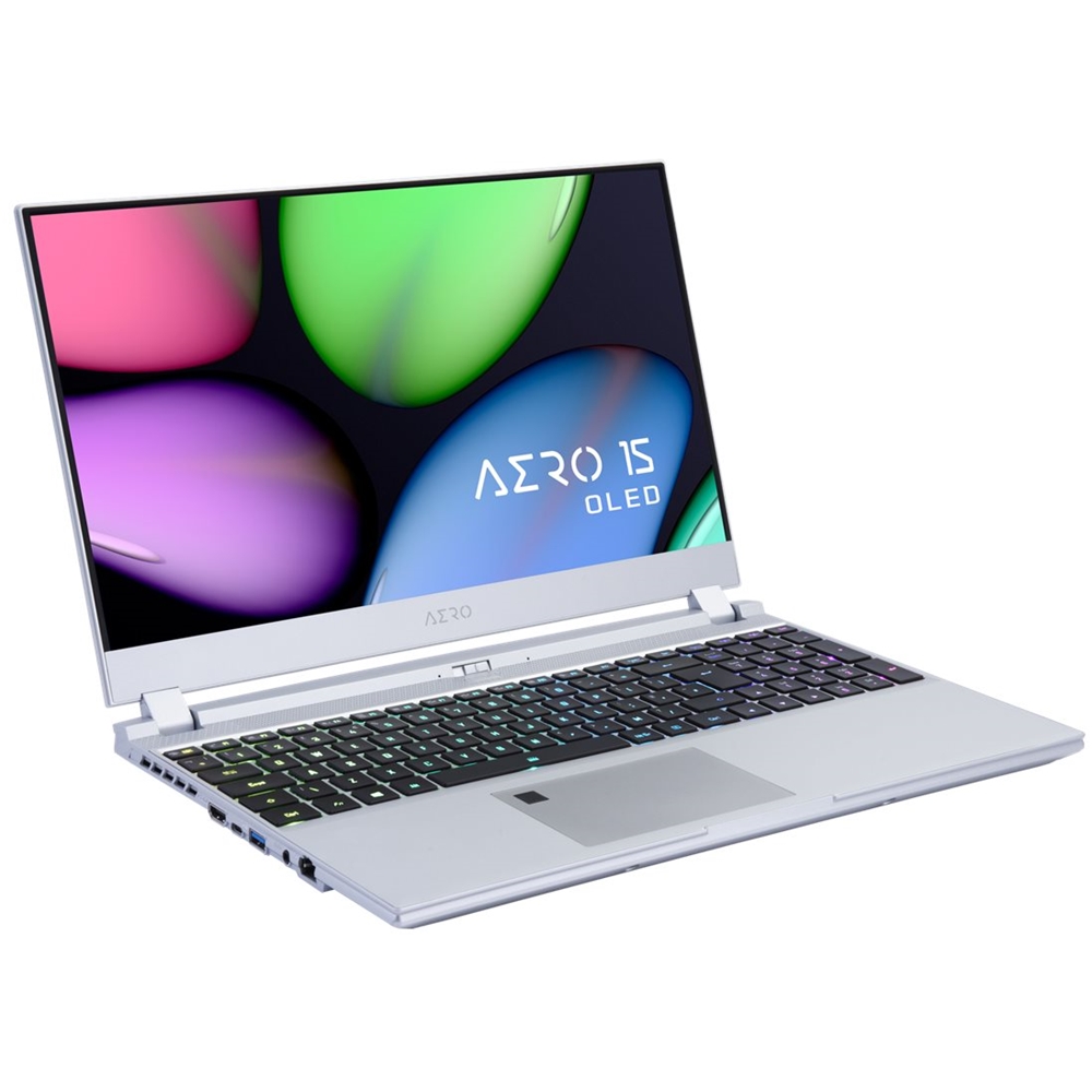 Left View: GIGABYTE - 15.6" 4K Ultra HD Gaming Laptop - Intel Core i7 - 16GB Memory - NVIDIA GeForce RTX 2070 - 512GB SSD - Silver