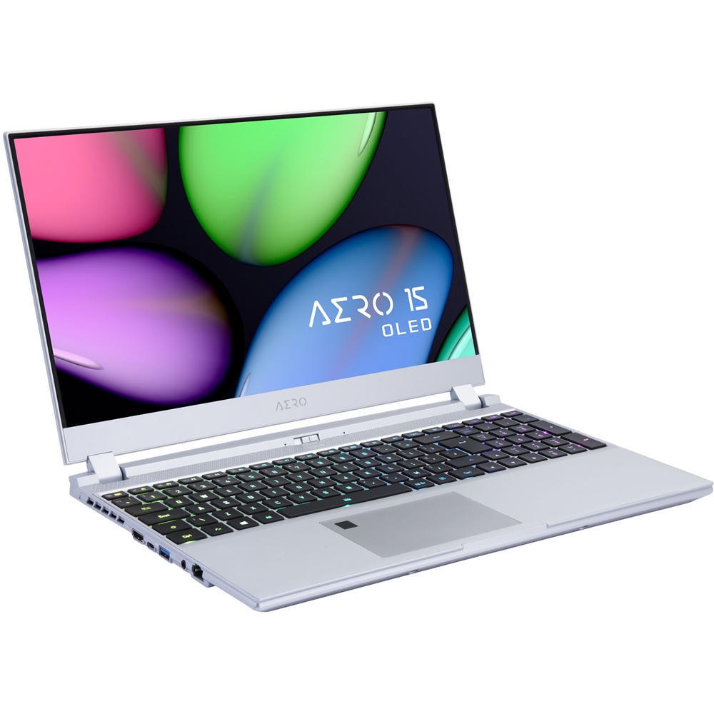 Left View: GIGABYTE - 15.6" 4K Ultra HD Gaming Laptop - Intel Core i7 - 16GB Memory - NVIDIA GeForce GTX 1660 Ti - 512GB SSD - Silver