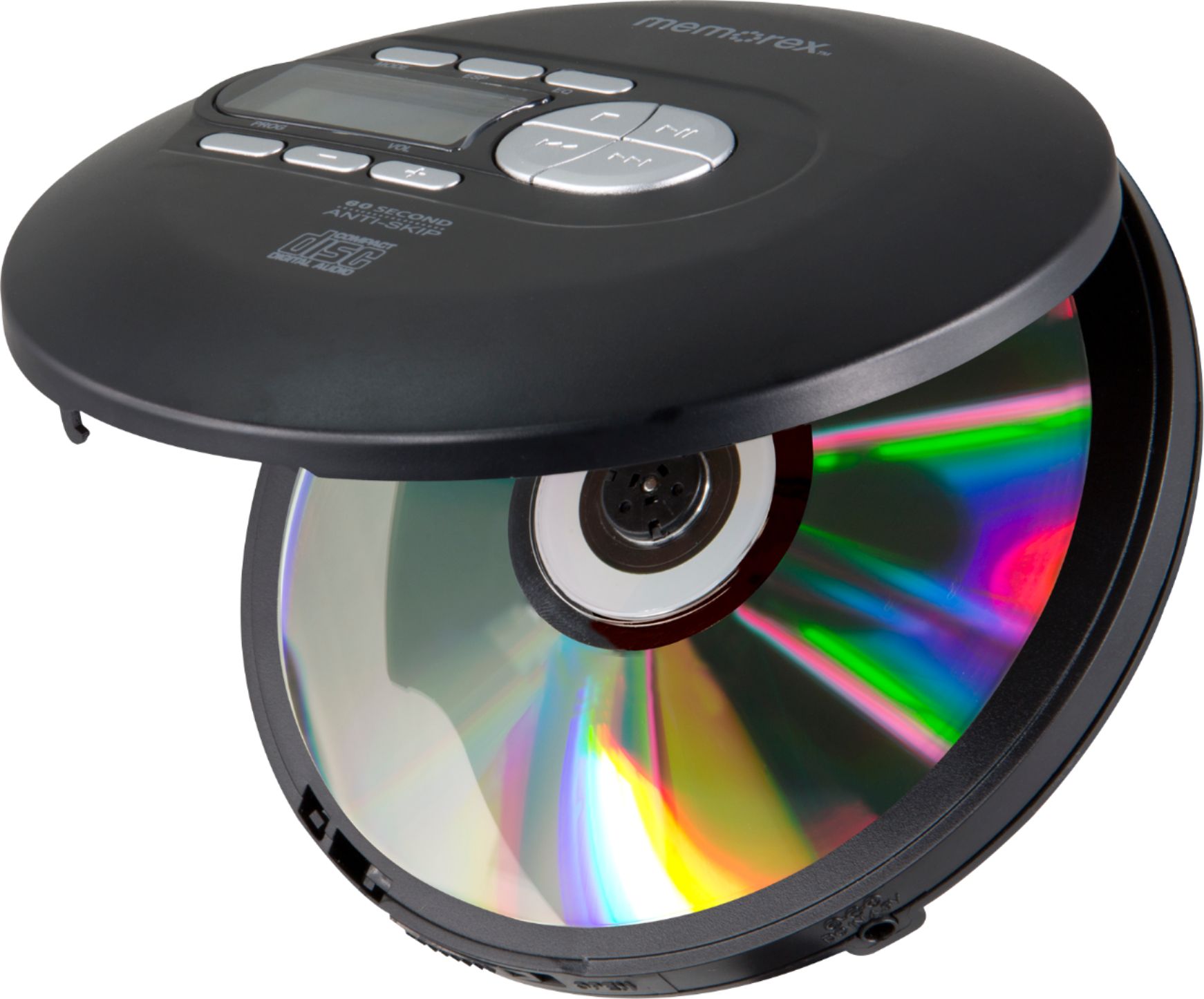 Left View: Memorex - Portable CD Player - Black
