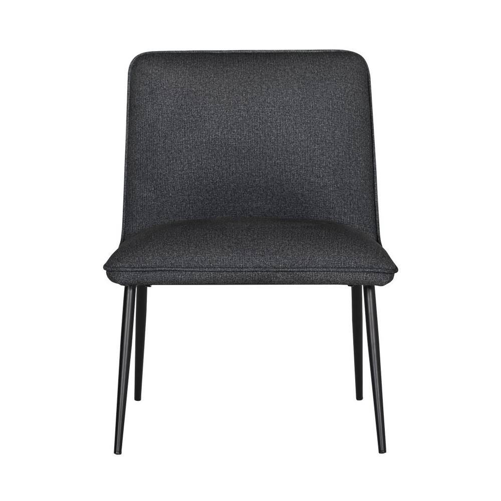 Front. Studio Designs - 4-Leg 100% Polyester Accent Chair - Charcoal Gray.