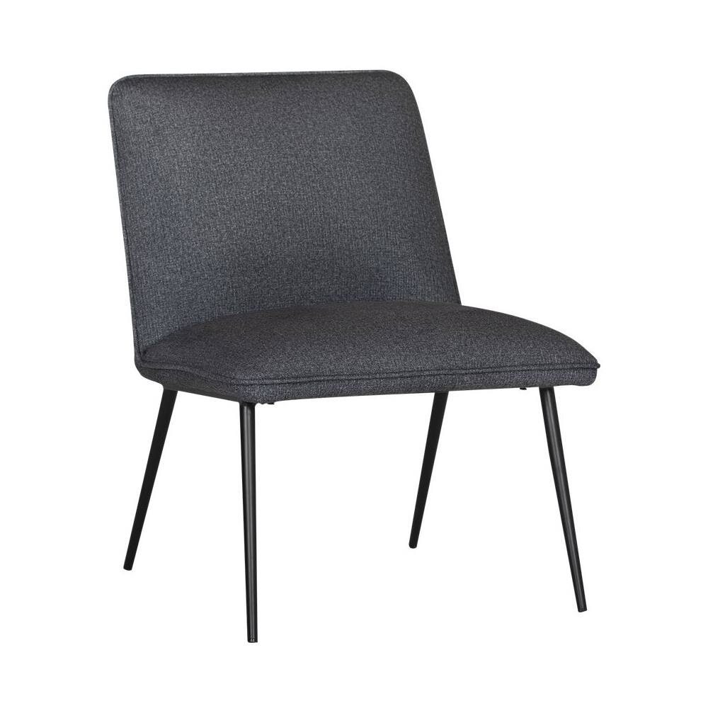 Left View: Studio Designs - 4-Leg 100% Polyester Accent Chair - Charcoal Gray