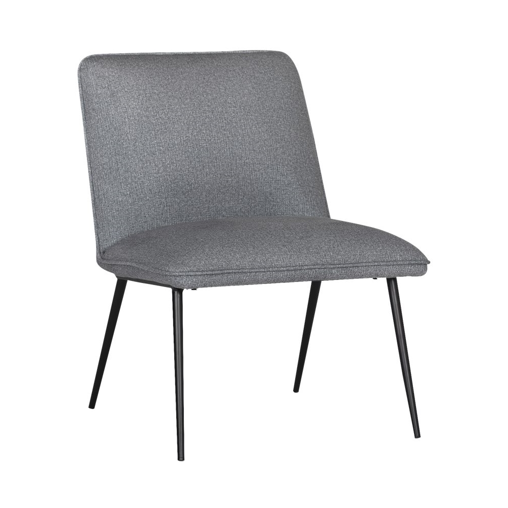 Left View: Studio Designs - 4-Leg 100% Polyester Accent Chair - Dark Gray