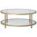 Front. Studio Designs - Camber Round Tempered Glass Coffee Table - Clear.