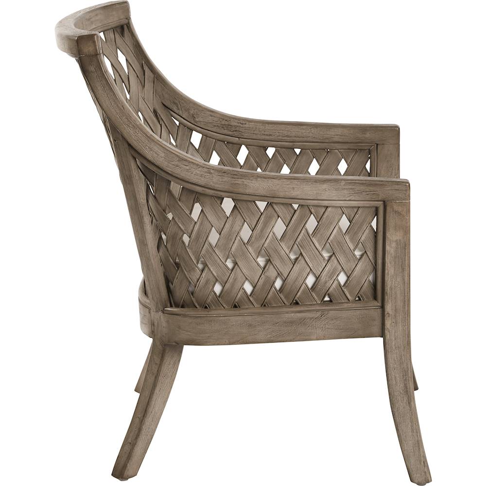 OSP Designs - Plantation Tuscan Wood and Fabric Lounge Chair with Cushion