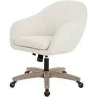 OSP Home Furnishings - Nora 5-Pointed Star Plush Padded Office Chair - Linen - Front_Zoom