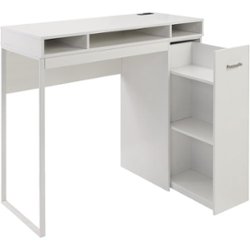 OSP Home Furnishings - Ravel 47"W Desk with Storage - White - Front_Zoom