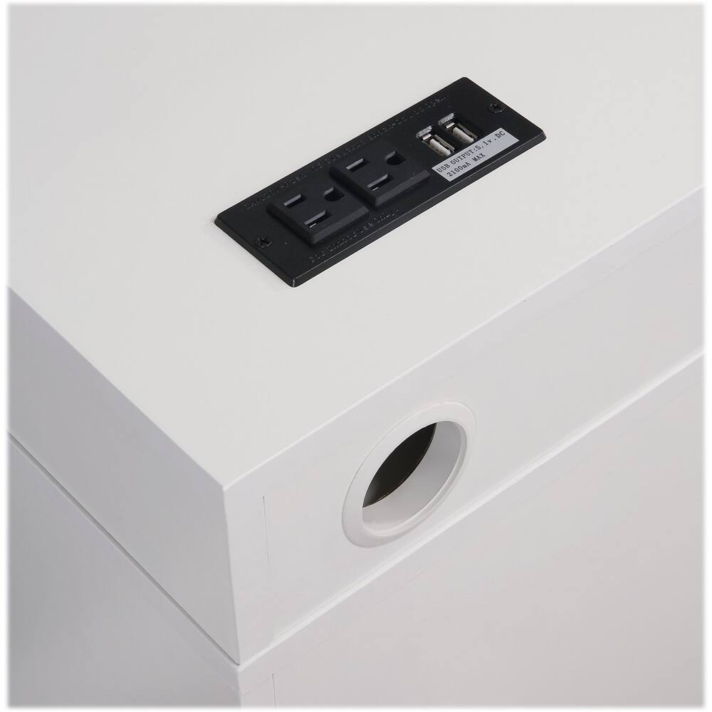 Alt View 11. OSP Home Furnishings - Ravel 47"W Desk with Storage - White.