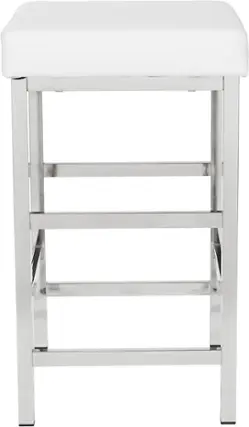 OSP Home Furnishings - Backless 26" Stool - White