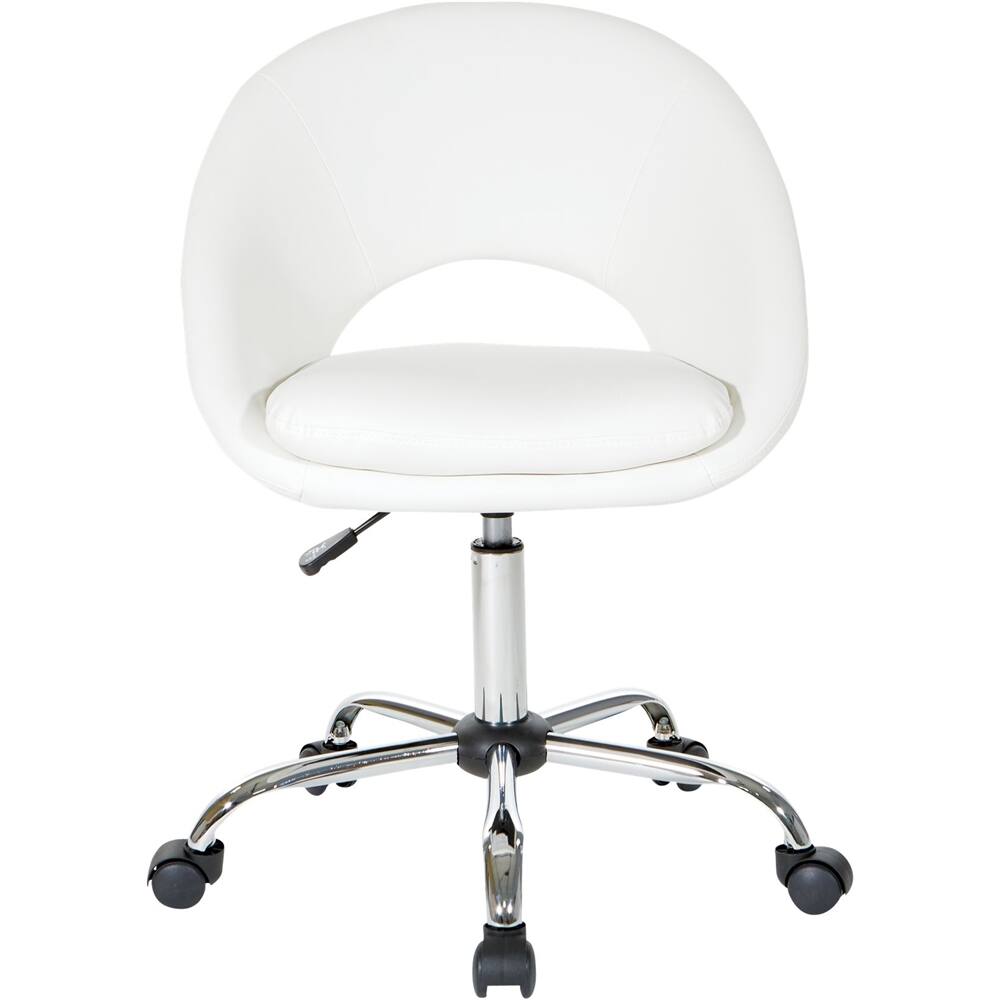 Front. OSP Home Furnishings - Milo Office Chair - White.