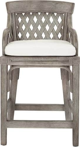 OSP Designs - Plantation Wood Counter Stool - Antique Gray