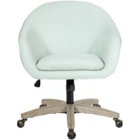OSP Home Furnishings - Nora 5-Pointed Star Plush Padded Office Chair - Mint - Front_Zoom