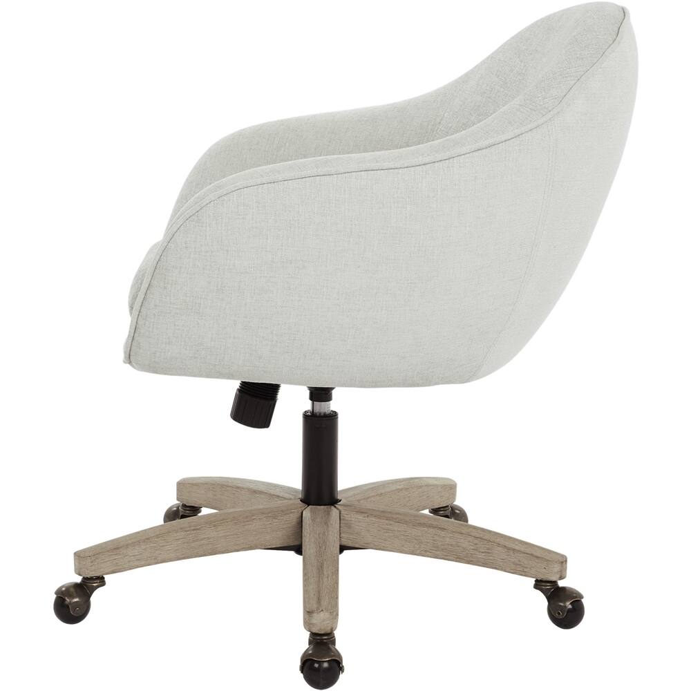 Angle View: AveSix - Nora 5-Pointed Star Plush Padded Office Chair - Dove