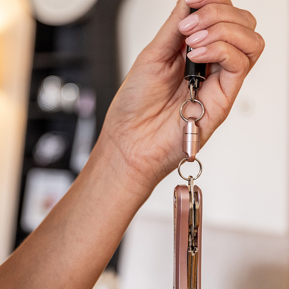 Angle View: KeySmart - MagConnect Magnetic Keychain Quick Connect - Rose Gold
