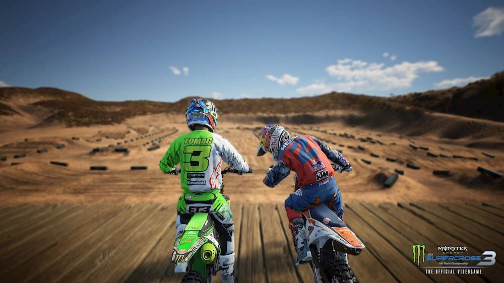 TOMAC  
3  
Kawasaki  
KTM  
THUR  
ET3  
COODUNTO  
DUMIL  
MONSTER  
ENERG  
M  
BUPERCROSS3  
SUPERCROSS 3  
THE OFFICIAL VIDEOGAME