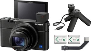 Sony - Cyber-shot DSC-RX100 VII 20.1-Megapixel Shooting Grip Kit Digital Camera - Black - Front_Zoom
