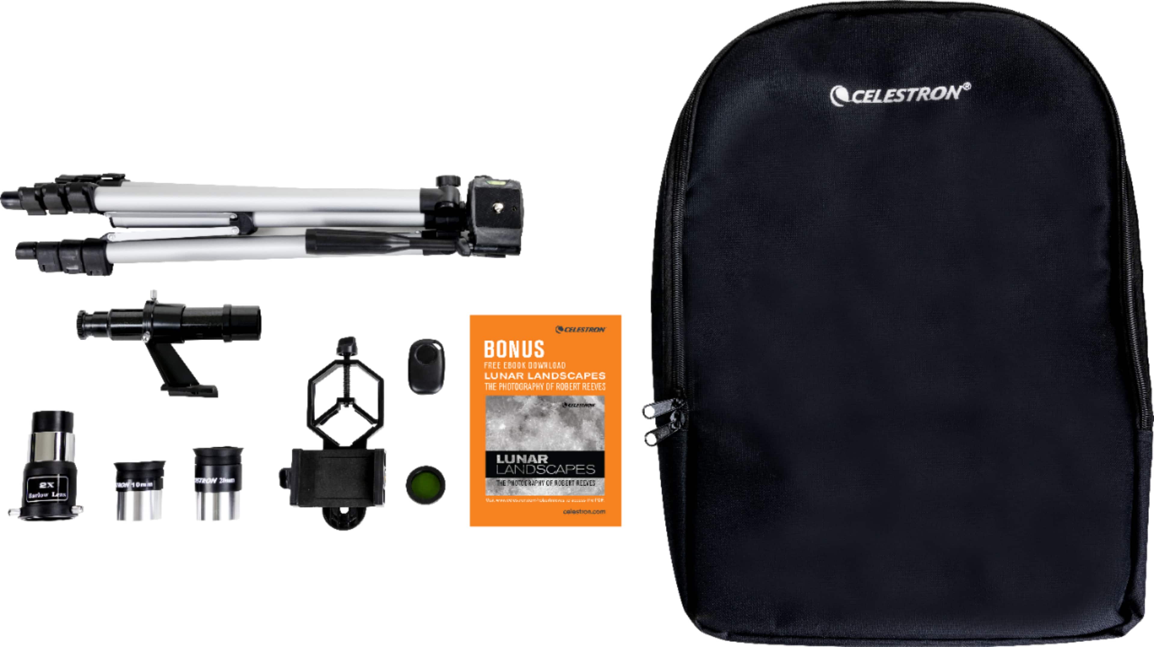 Alt View 16. Celestron - Travel Scope 70 DX Portable Telescope - Gray/Black.