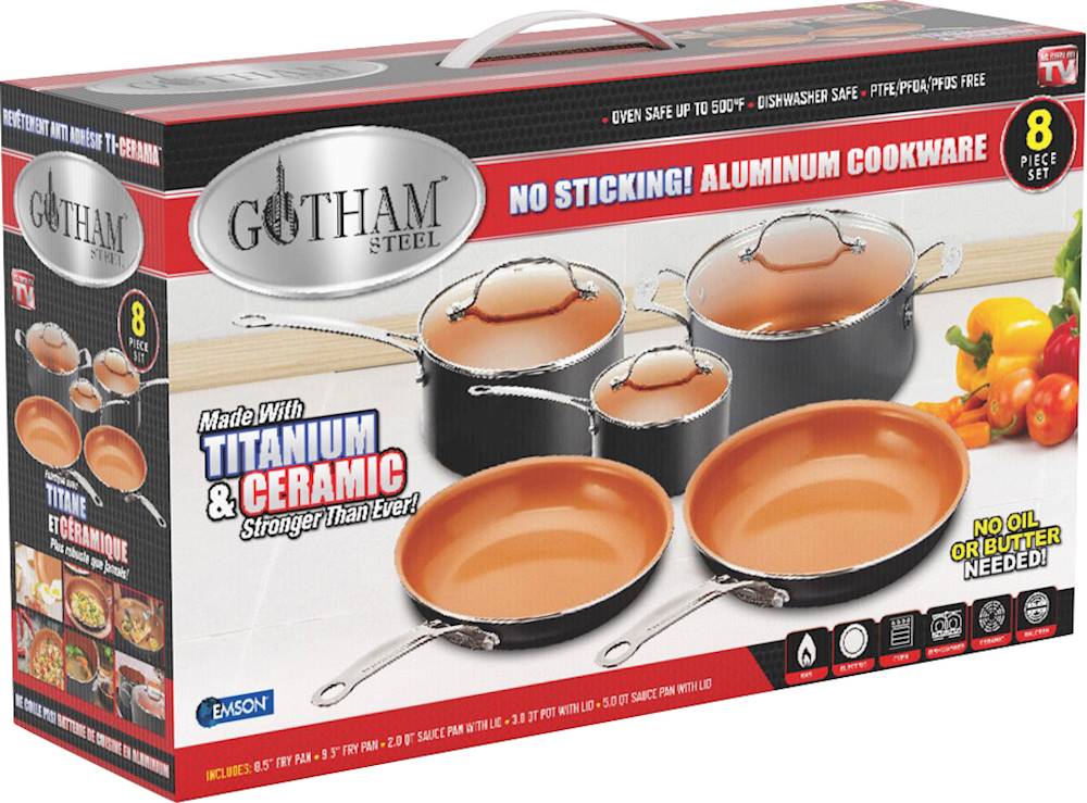 Gotham Steel 10 Pc. Set Cookware 602586 – Atlanta Grill Company