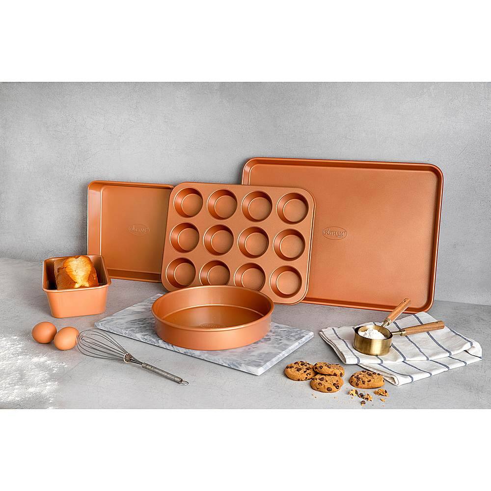 Alt View 11. Gotham Steel - 5-Piece Bakeware Set - Copper.