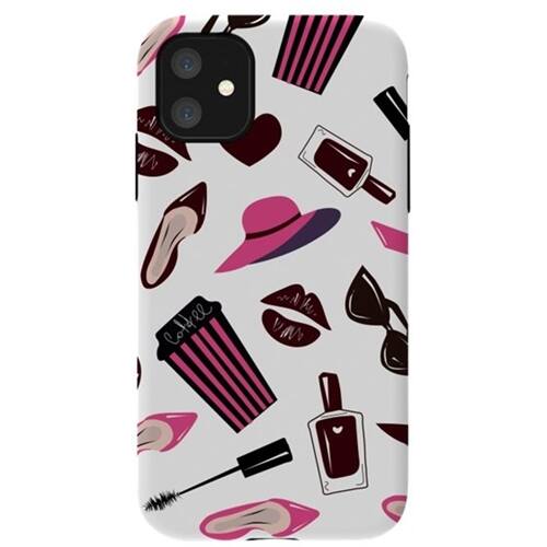 Angle View: ArtsCase - StrongFit Designers Tough S Original And Fashion Accessories Case for Apple® iPhone® 11 - Pink/Brown/Beige