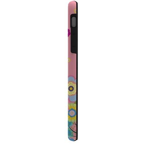 Left View: ArtsCase - StrongFit Designers Tough S Assorted Spring Flowers Case for Apple® iPhone® 11 - Yellow/Red/Pink/Green/Blue