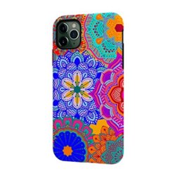 ArtsCase - StrongFit Designers Tough S Mandalas Party 7 Case for Apple® iPhone® 11 Pro Max - Yellow/Pink/Orange/Blue - Angle_Zoom
