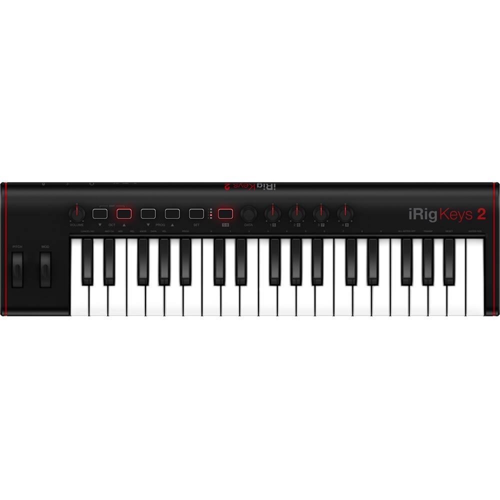 Front. IK Multimedia - iRig Keys 37-Key USB MIDI Controller - Black.