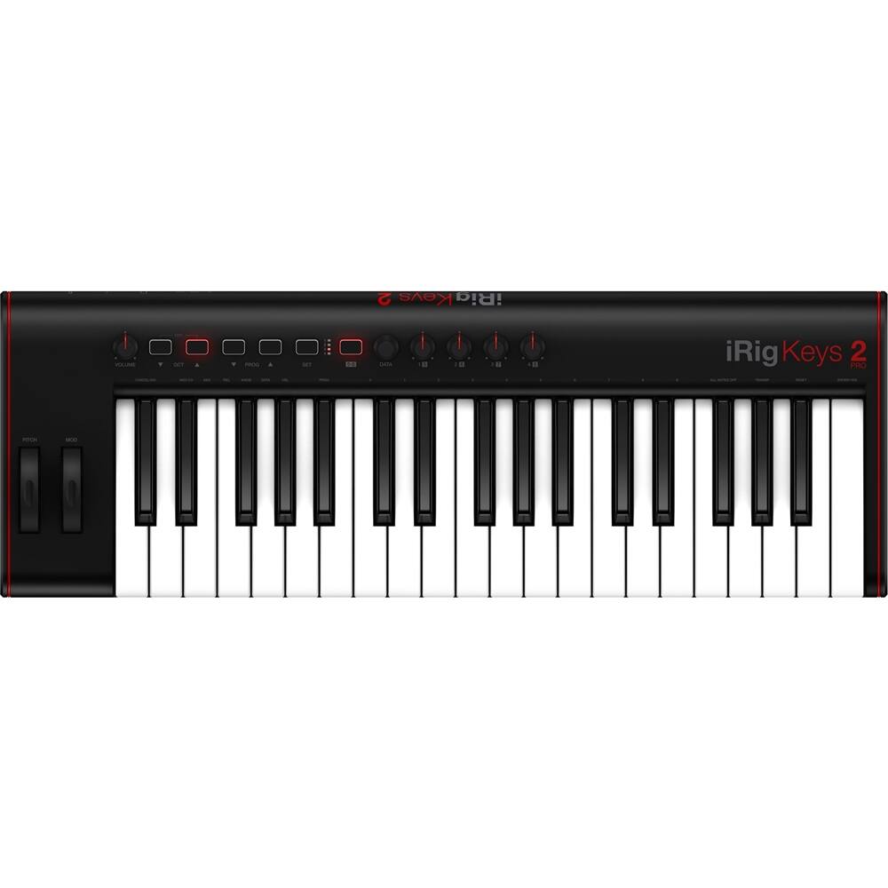 Front. IK Multimedia - iRig Keys 37-Key USB MIDI Controller - Black.