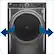 Alt View 19. GE - 7.8 Cu. Ft. 12-Cycle Electric Dryer with Steam - Satin Nickel.