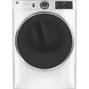 GE - 7.8 Cu. Ft. 12-Cycle Electric Dryer with Steam - White on White