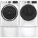Alt View 14. GE - 7.8 Cu. Ft. 12-Cycle Electric Dryer with Steam - White on White.