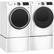 Alt View 15. GE - 7.8 Cu. Ft. 12-Cycle Electric Dryer with Steam - White on White.