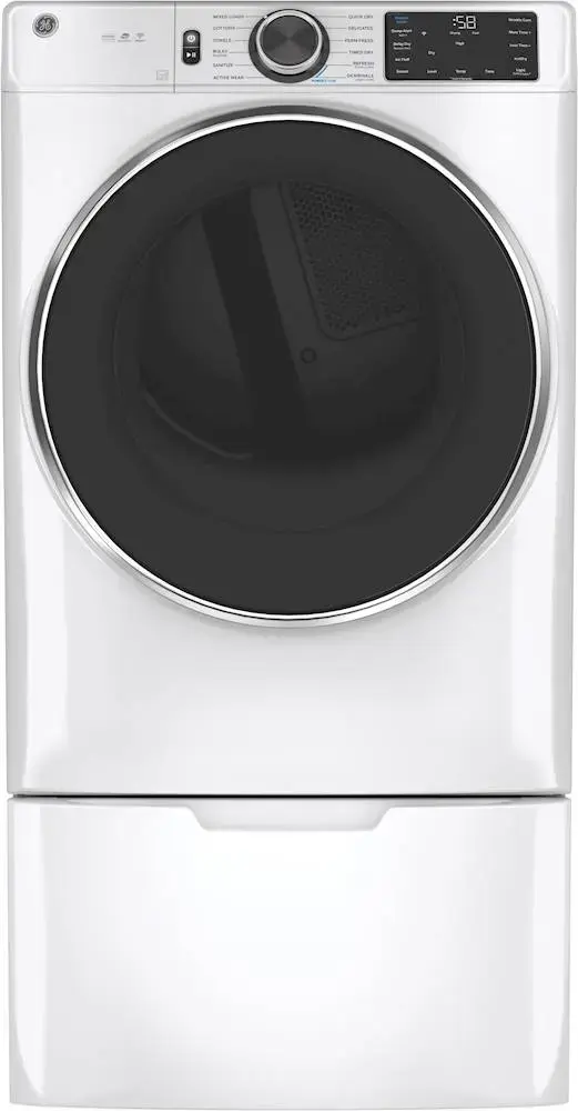 Alt View 14. GE - Washer/Dryer Laundry Pedestal with Storage Drawer - White.