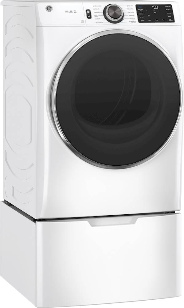 Alt View 17. GE - Washer/Dryer Laundry Pedestal with Storage Drawer - White.