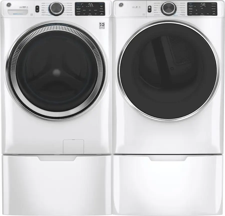 Alt View 19. GE - Washer/Dryer Laundry Pedestal with Storage Drawer - White.