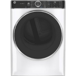 GE - 7.8 Cu. Ft. 12-Cycle Electric Dryer - White - Front_Zoom