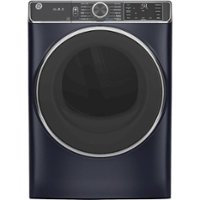GE - 7.8 Cu. Ft. 12-Cycle Electric Dryer with Steam - Sapphire Blue - Front_Zoom