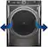 Alt View 23. GE - 7.8 Cu. Ft. 12-Cycle Electric Dryer with Steam - Diamond Gray.