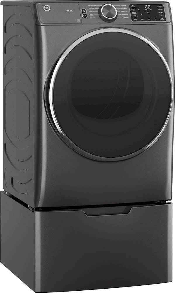 Alt View 16. GE - Washer/Dryer Laundry Pedestal with Storage Drawer - Diamond Gray.