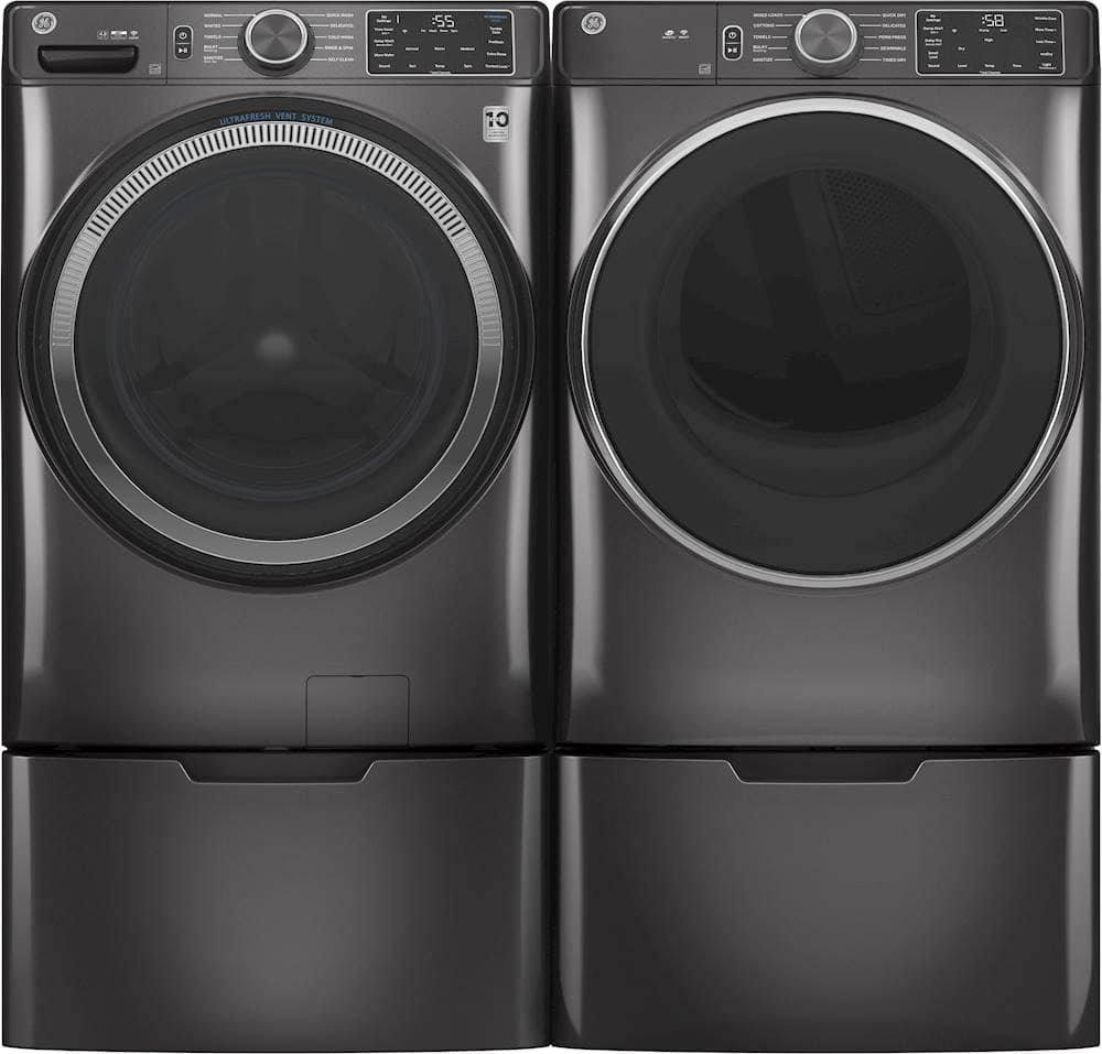 Alt View 17. GE - Washer/Dryer Laundry Pedestal with Storage Drawer - Diamond Gray.