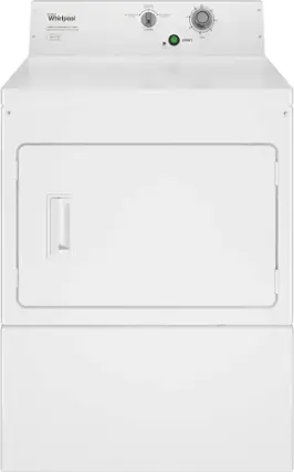 Front. Whirlpool - 7.4 Cu. Ft. Electric Dryer with High-Velocity Airflow System - White.
