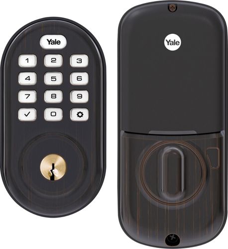 Yale - Assure Lock Pushbutton Lock - Oil Rubbed Bronze Permanent was $129.99 now $89.99 (31.0% off)
