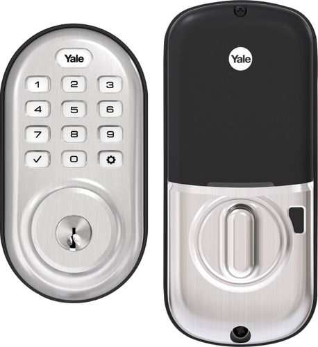 Yale - Assure Lock Pushbutton Lock - Satin Nickel was $129.99 now $89.99 (31.0% off)