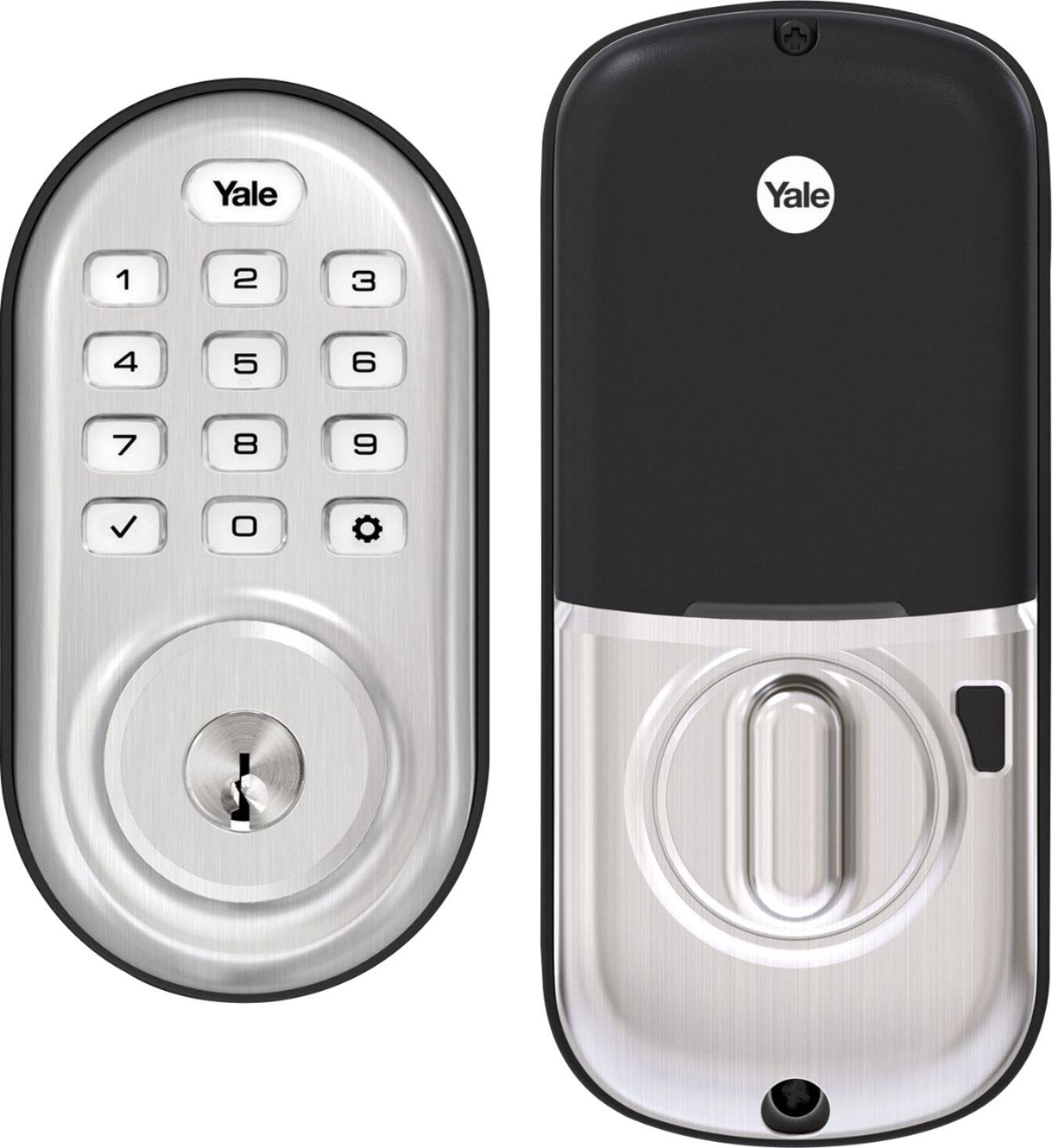 Best Buy: Yale Assure Lock Pushbutton Lock Satin Nickel YRD216-NR-619