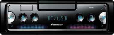 Pioneer - In-dash Bluetooth® Audio Digital Media (ADM) Receiver with Built-In Cradle for Smartphone - Black - Front_Zoom