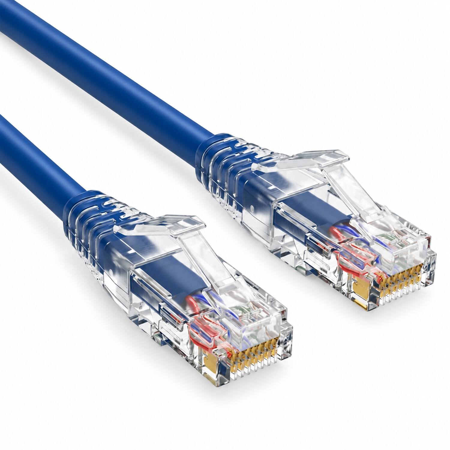 Front. Sanoxy - SANOXY Cables and Adapters; 14ft Cat6 550 MHz UTP Ethernet Network Patch Cable with Clear Snagless Boot, Blue - Blue.