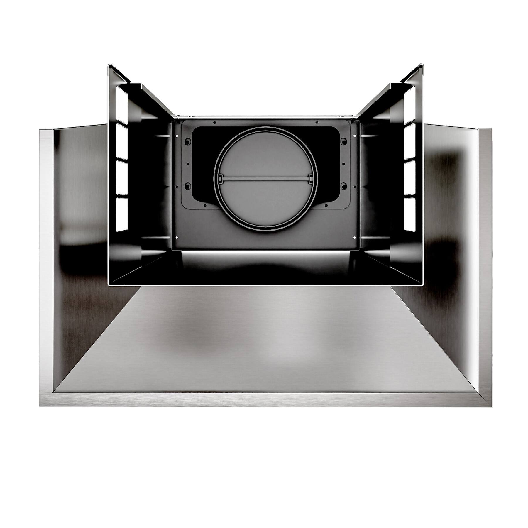 Back. Onefly - 30 inches - Convertible - Wall Mount Range Hood - Stainless Steel.
