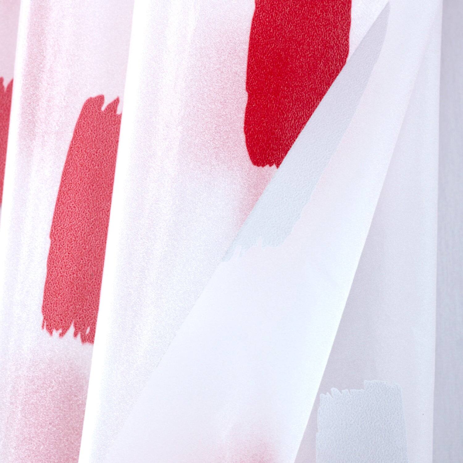 Alt View 1. RT Designers Collection - RT Designers Collection 90 GSM Printed Peva Glit Brush Stroke Shower Curtain 70" x 72" Red - Red.
