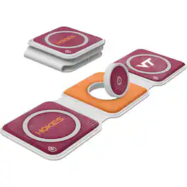 Keyscaper - Virginia Tech Hokies 3-in-1 Foldable Charger - White