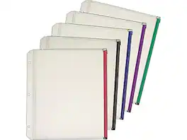 Cardinal - Zipper Polypropylene/PP Binder Pockets, 5/Pack - Assorted