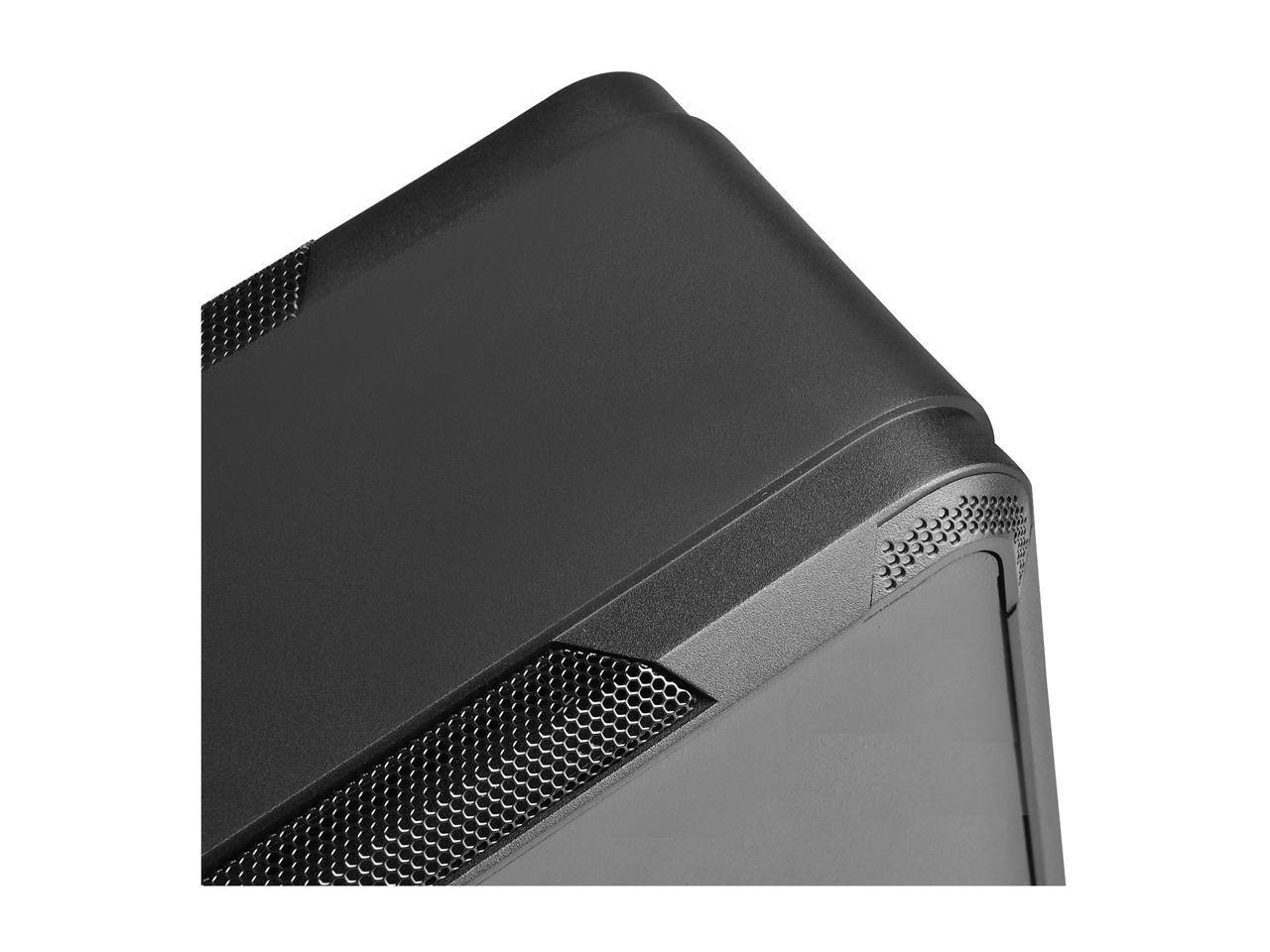 Alt View 8. SilverStone - SilverStone Fortress Series SST-FTZ01B-E Black Aluminum unibody frame, steel chassis Mini-ITX Computer Case - Black.